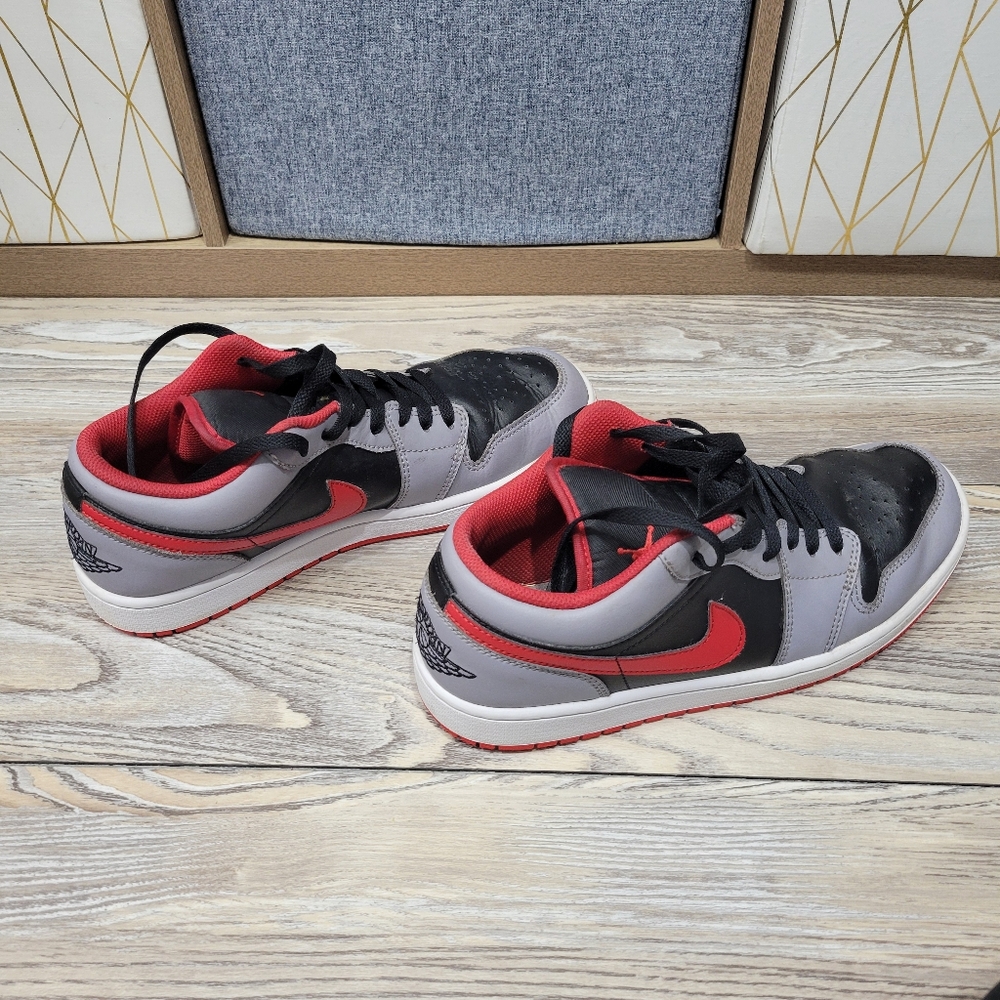 Air Jordan 1 Low Fly Ease Sneakers Mens Size 9 Gray - Picture 7 of 10